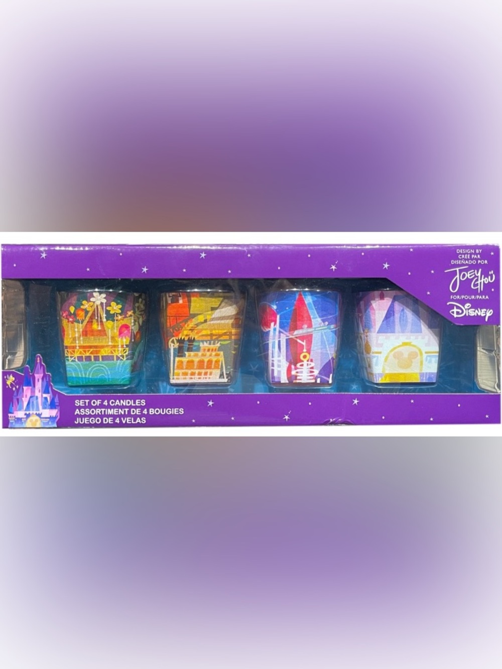 Disney Joey Chou Candle Set - Magic Kingdom - Set of 4  NEW
